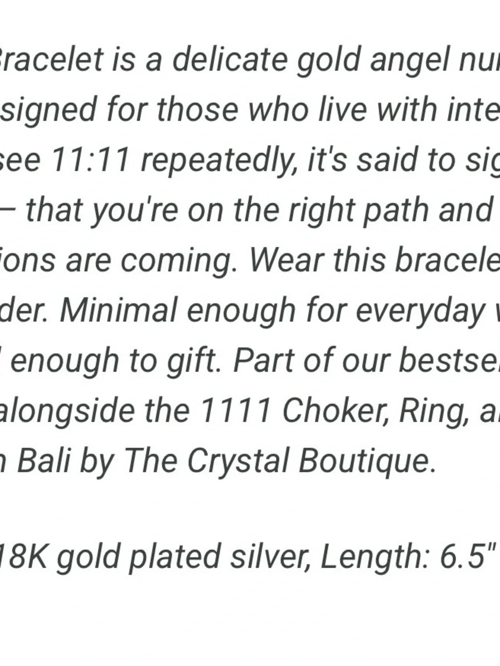 NEW in Box!  11:11 Angel Number 18K gold plated bracelet